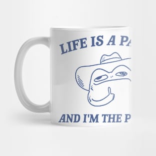 Life is a party and i'm the pinata, Funny Frog T-shirt, Meme Shirt, Cowboy Frog Mug